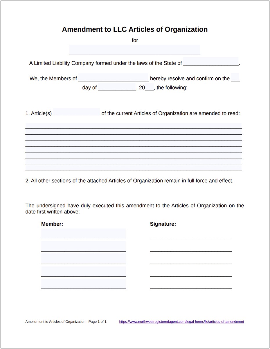 Certificate Of Organization Template Iowa Free Printable