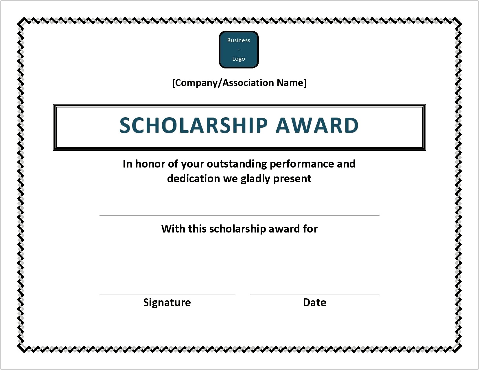 Certificate Of Scholarship Template Free Download