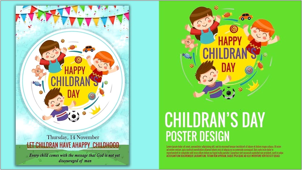 Children's Day Poster Template Free