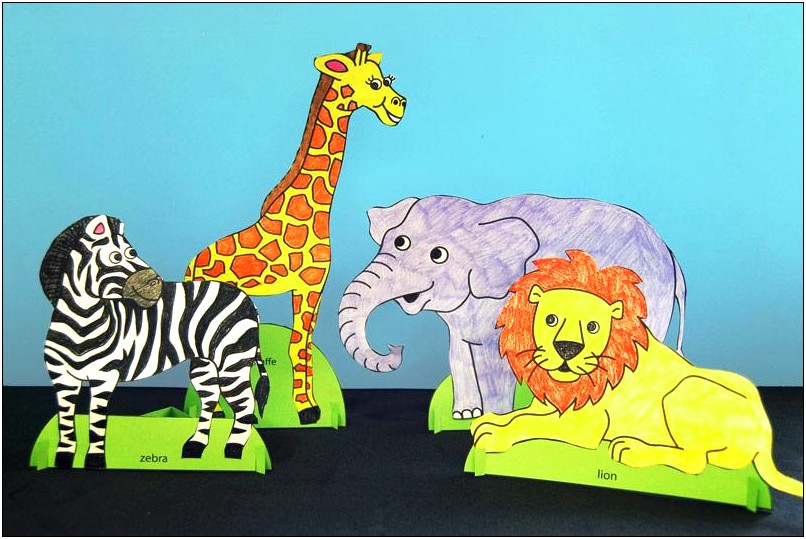 Color Print Safari Animal Paw Prints Template Free