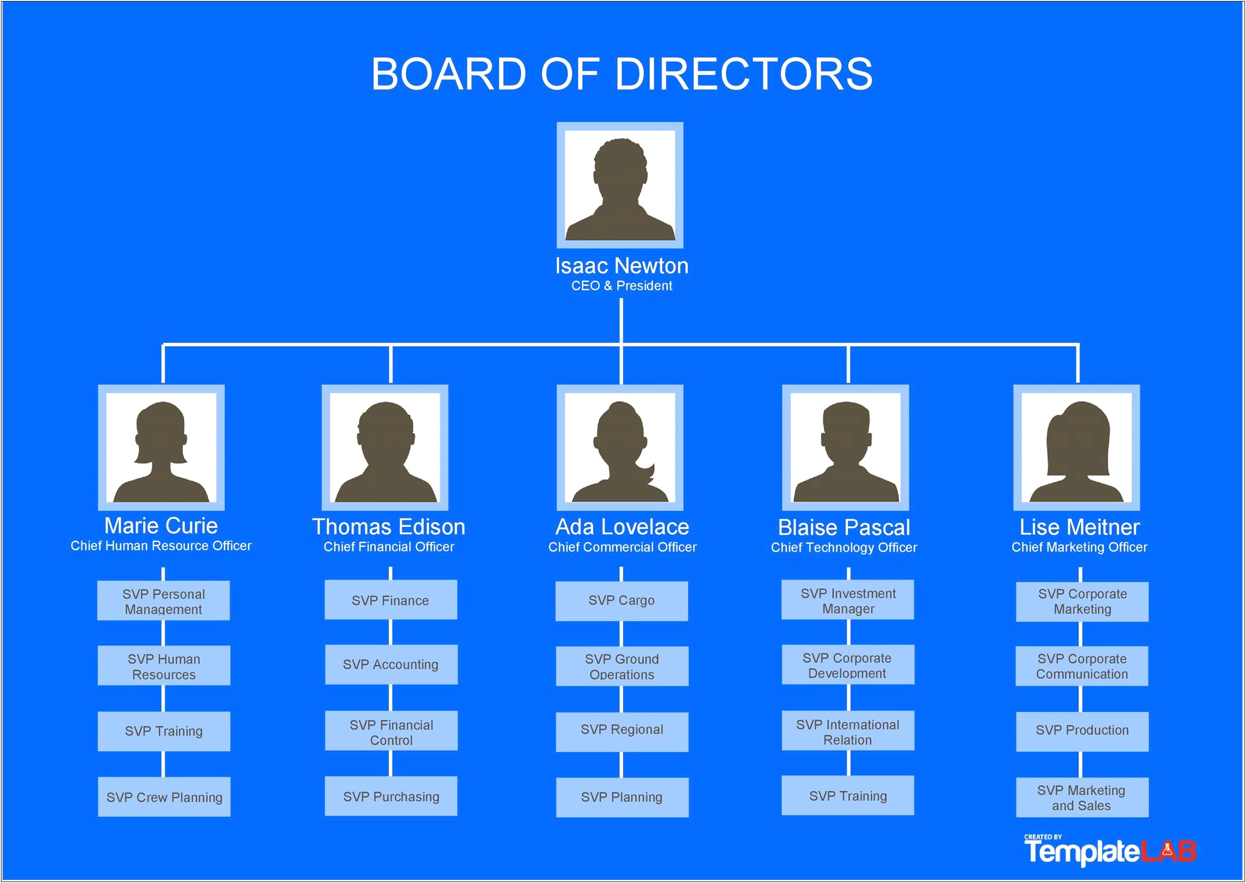 Company Management Structure Slides Template Free