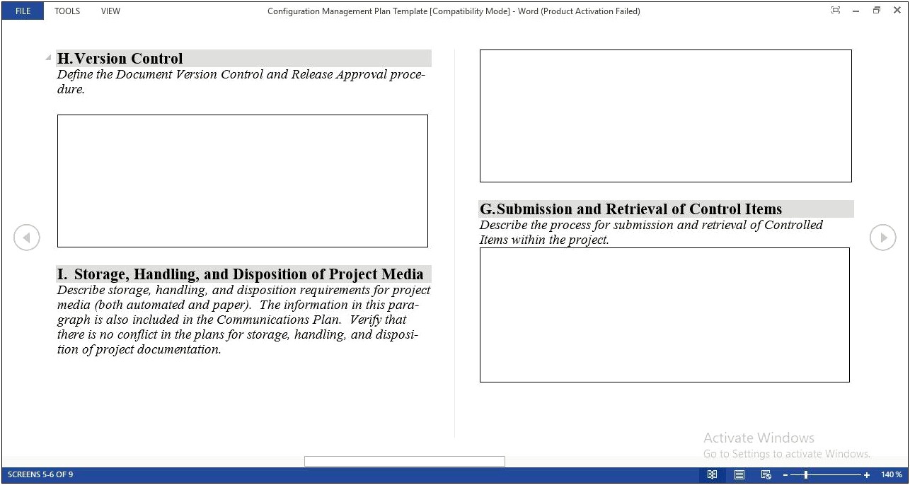 Configuration Management Plan Template Free Download