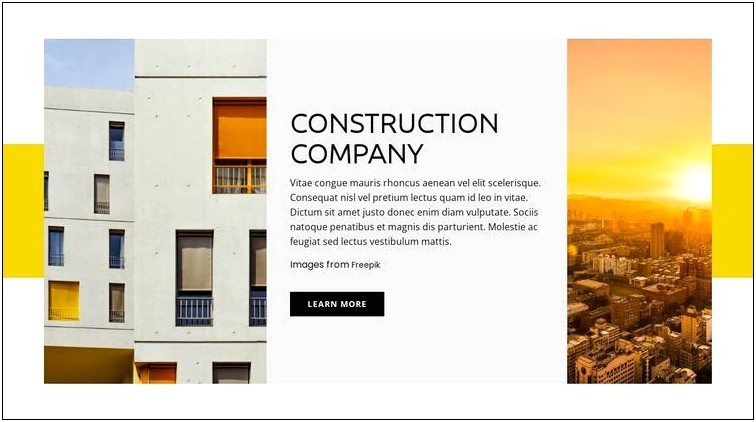 Construction Landing Page Templates Free Download