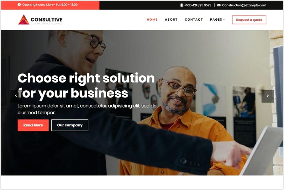 Consulting Html Bootstrap Template Free Download