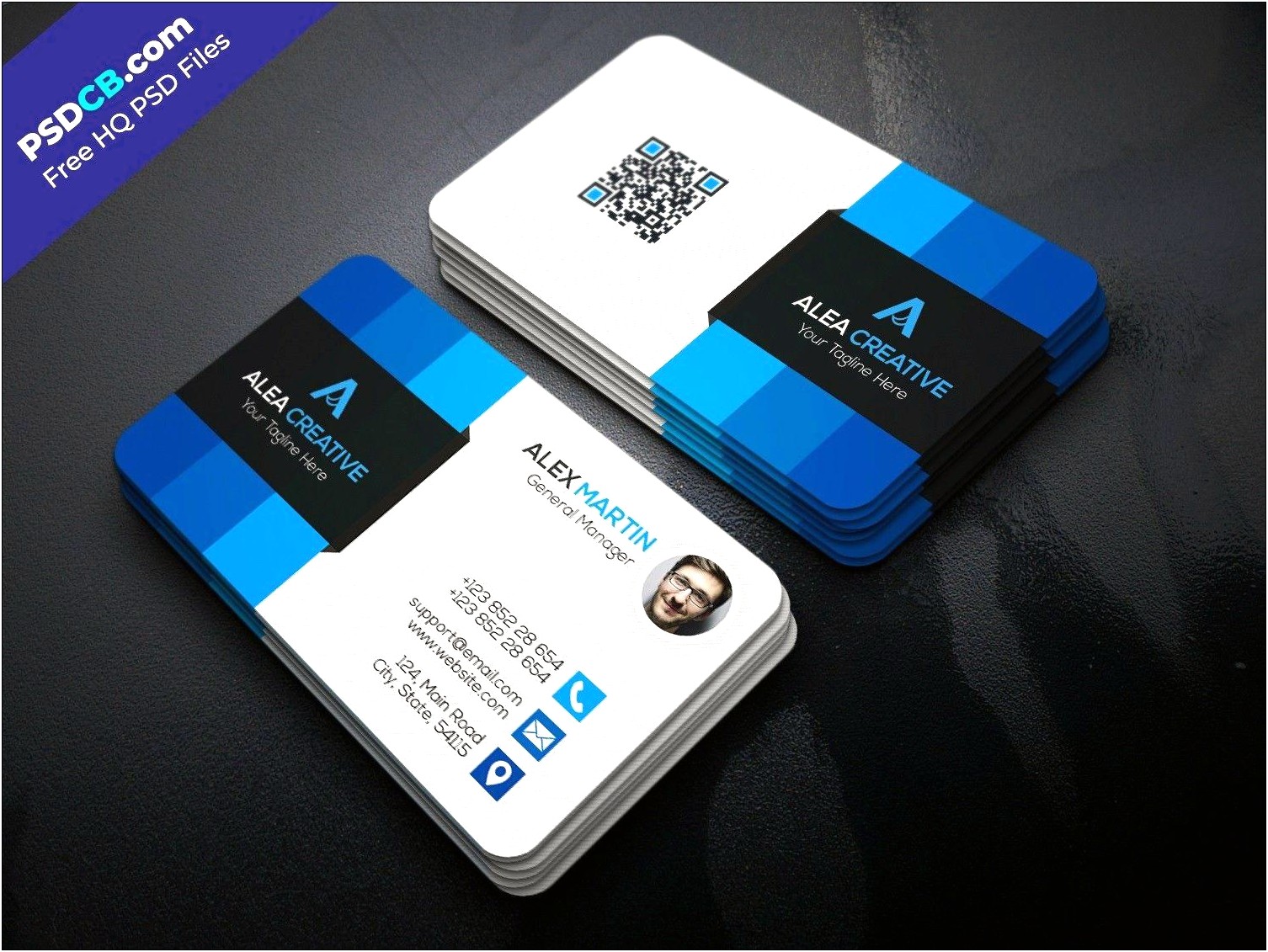 Contemporary Business Card Template Psd Free