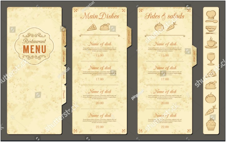 Copy Of Free Blank Menu Template