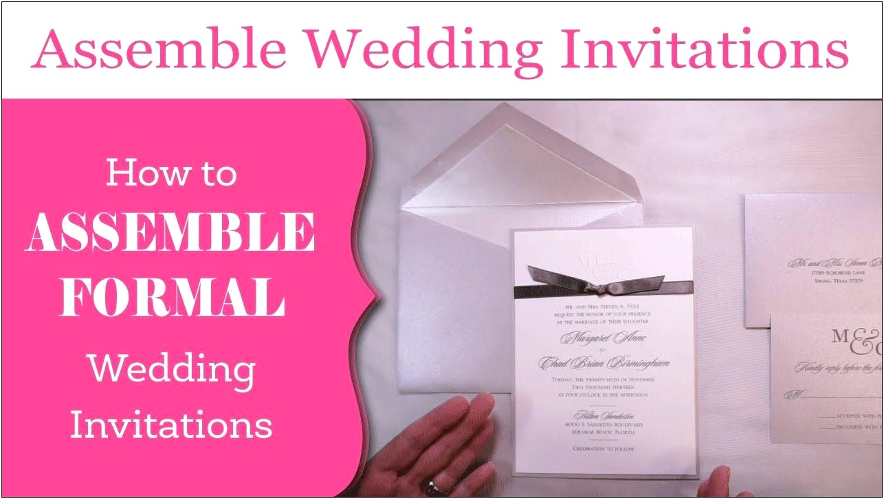 Correct Way To Stuff Wedding Invitations