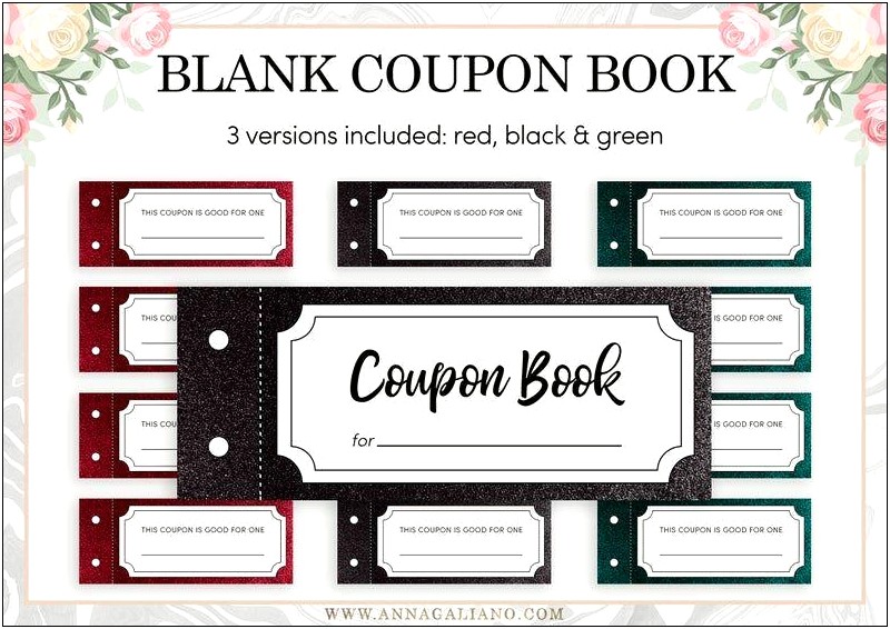 Coupon Book Template Free Black And White