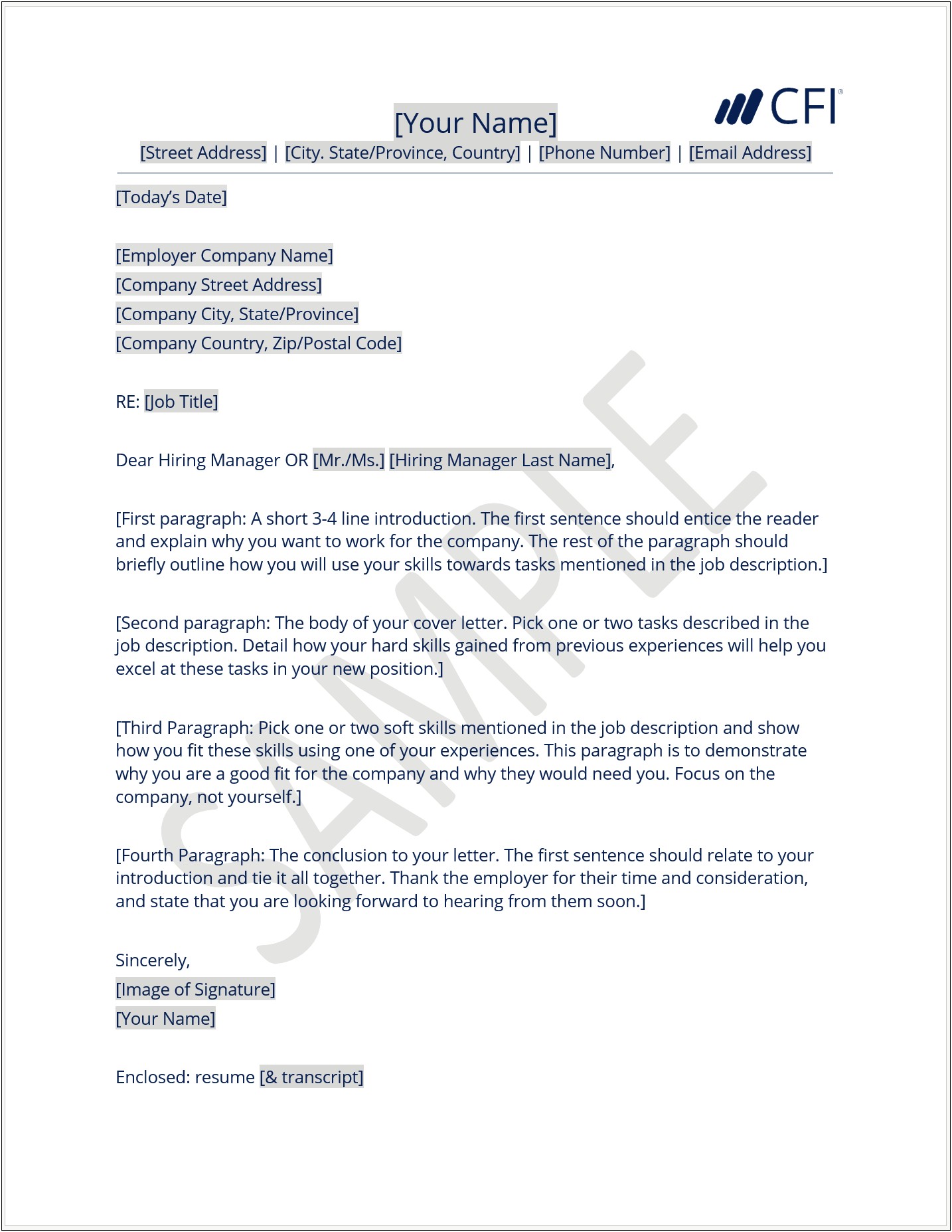 Cover Letter Template Free For Mac