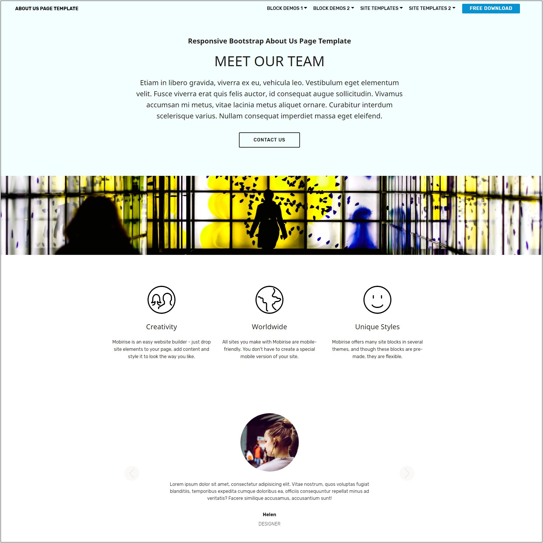 Creative Bootstrap 4 Templates Free Download