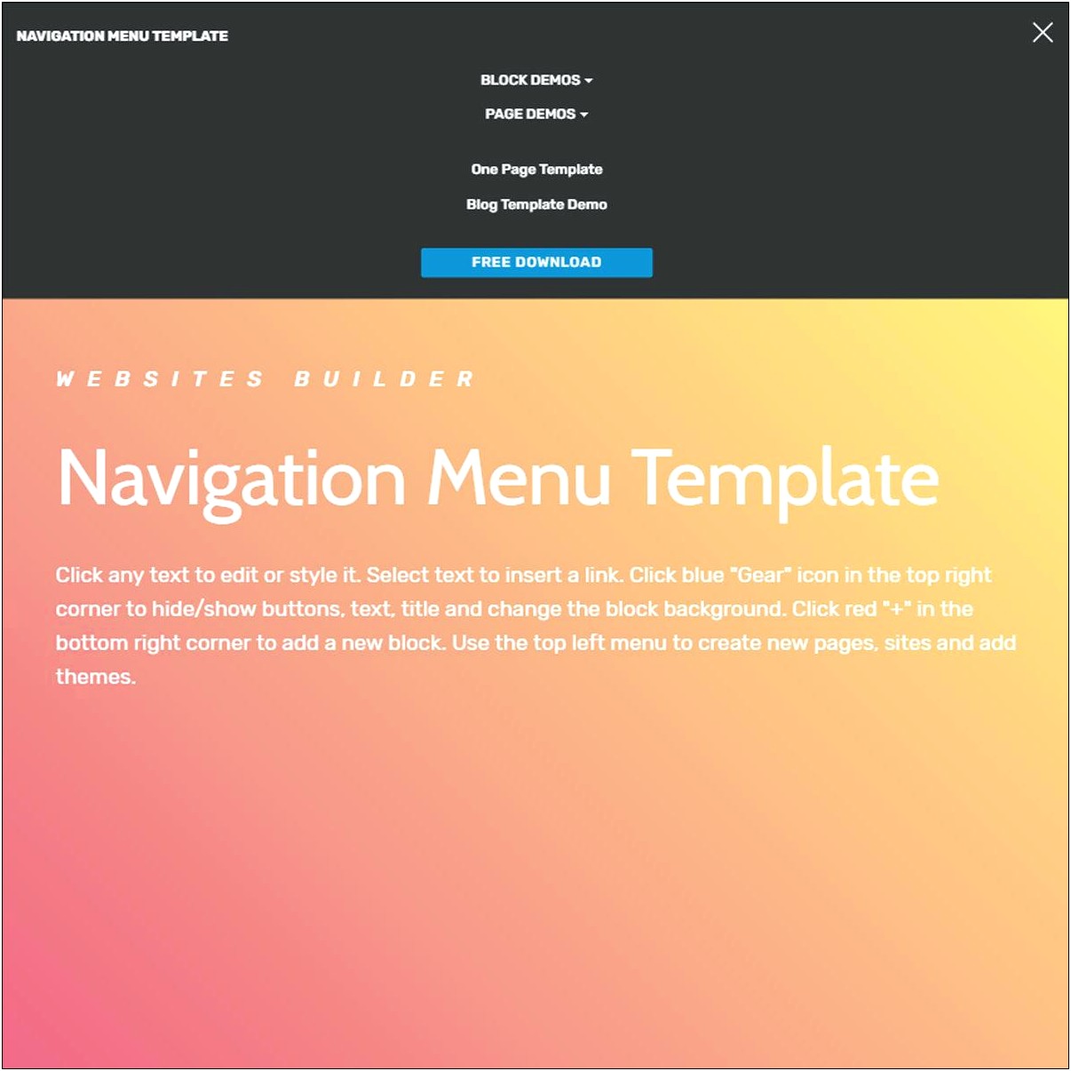 Css Templates For Menus Free Download