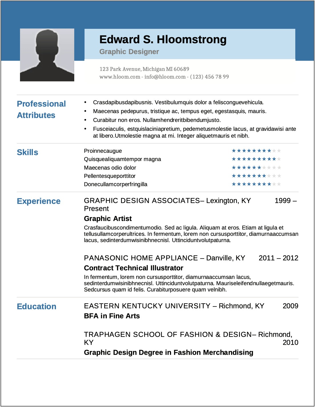 Cv Template Free Download For Internship