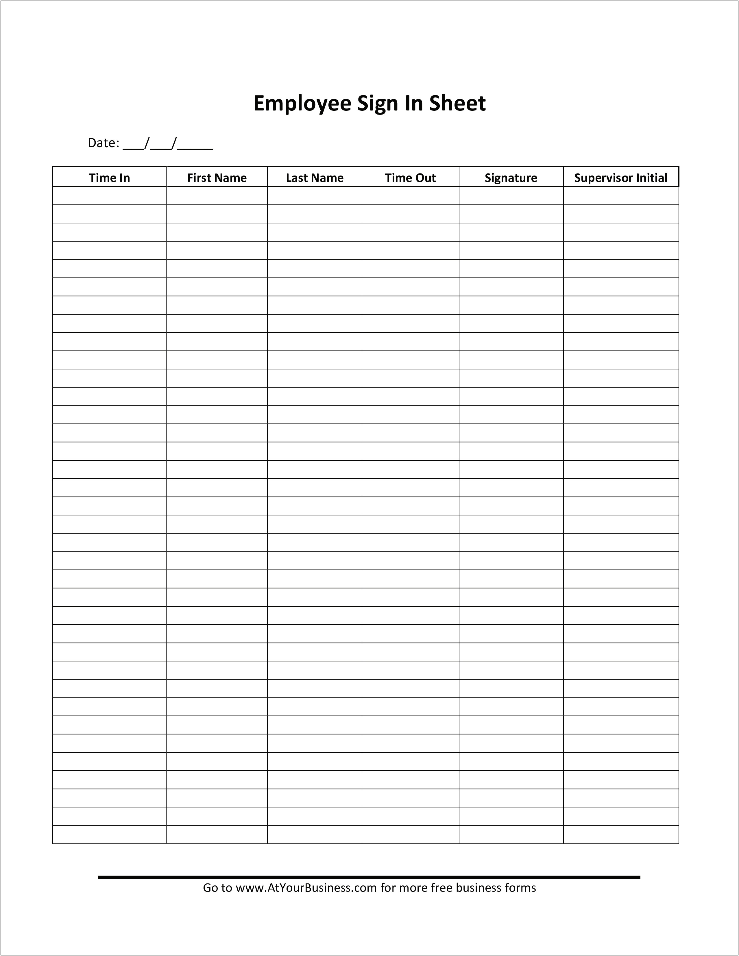 Daily Time Record Template Free Download