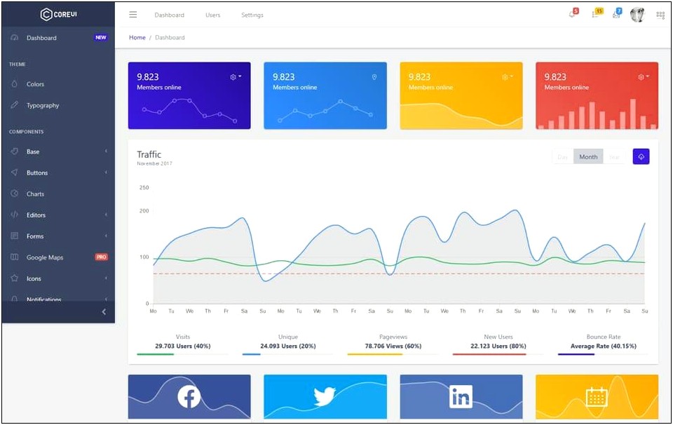 Dashboard Design Template Bootstrap Free Download