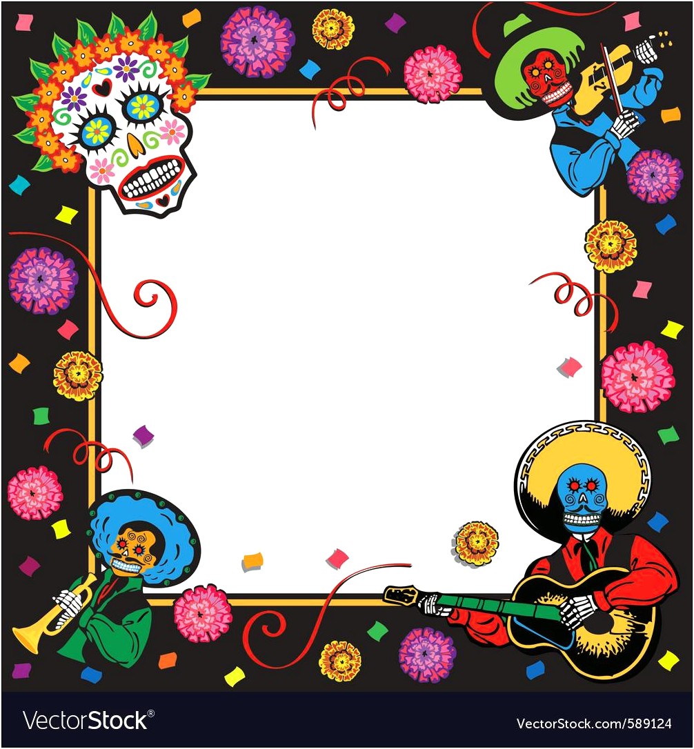 Day Of The Dead Party Invitation Template Free