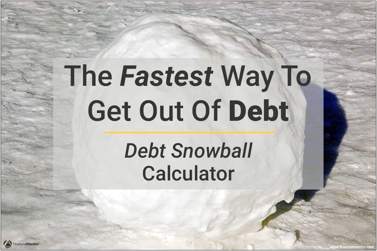 Debt Snowball Excel Template Free Expanded