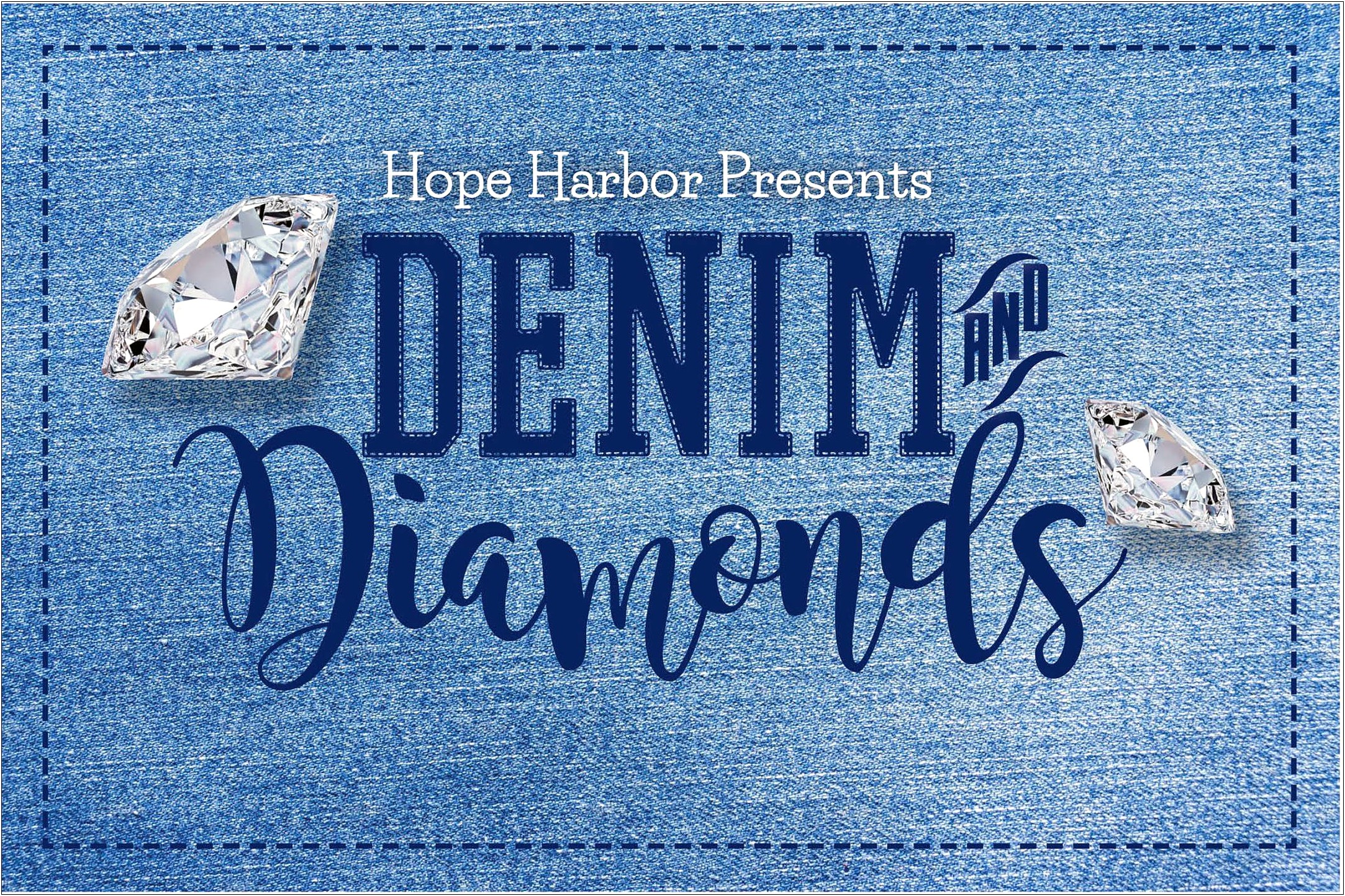 Denim And Diamonds Free Invitation Templates