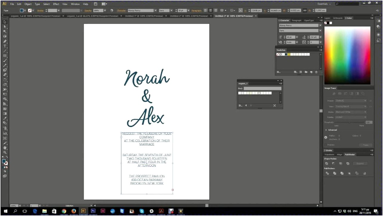 Design Wedding Invitations In Adobe Illustrator