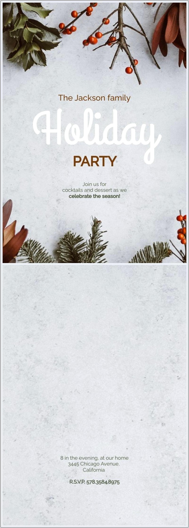 Design Your Own Holiday Invitation Free Template