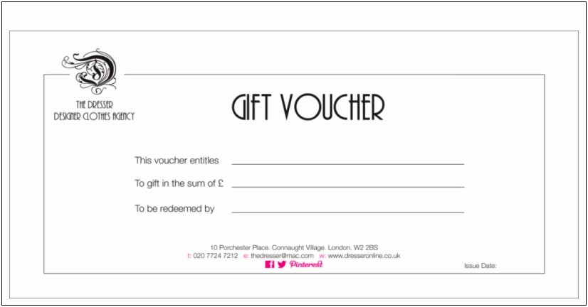 Design Your Own Voucher Template Free