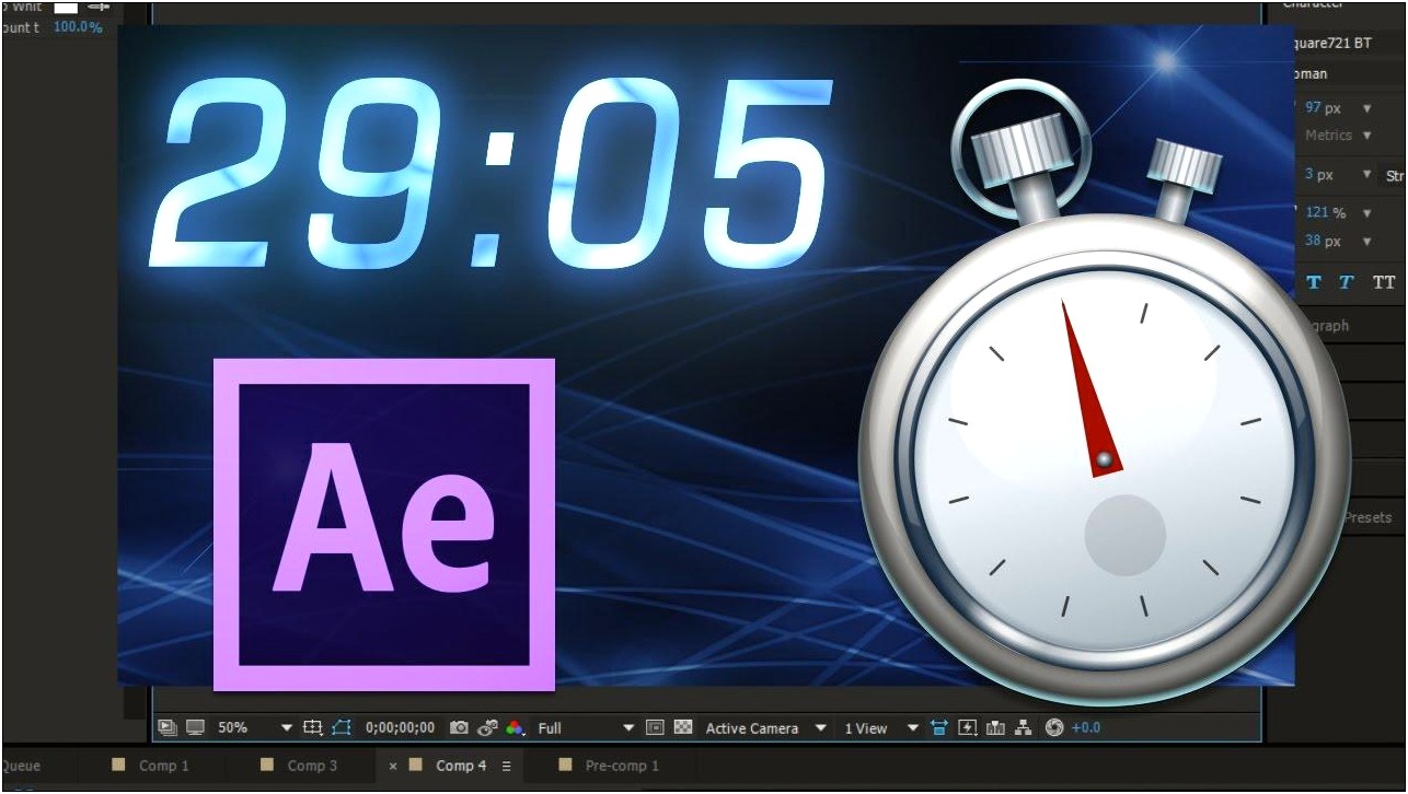 sports clock in adobe after effects project file free download