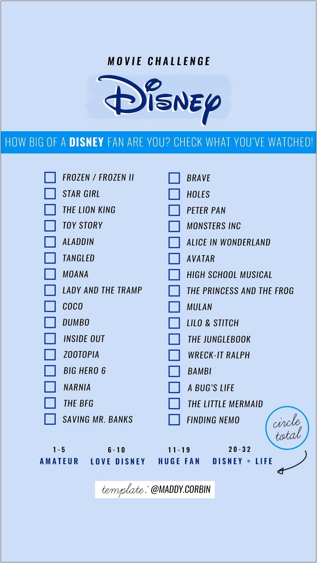 Disney Princess Bingo Template Free Musical