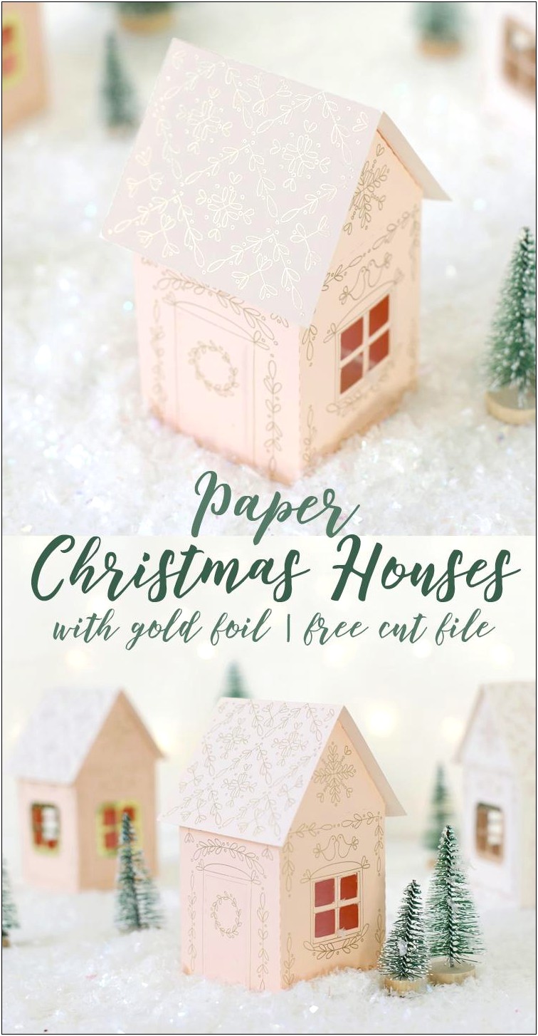 Diy Paper House Ornament Template Free