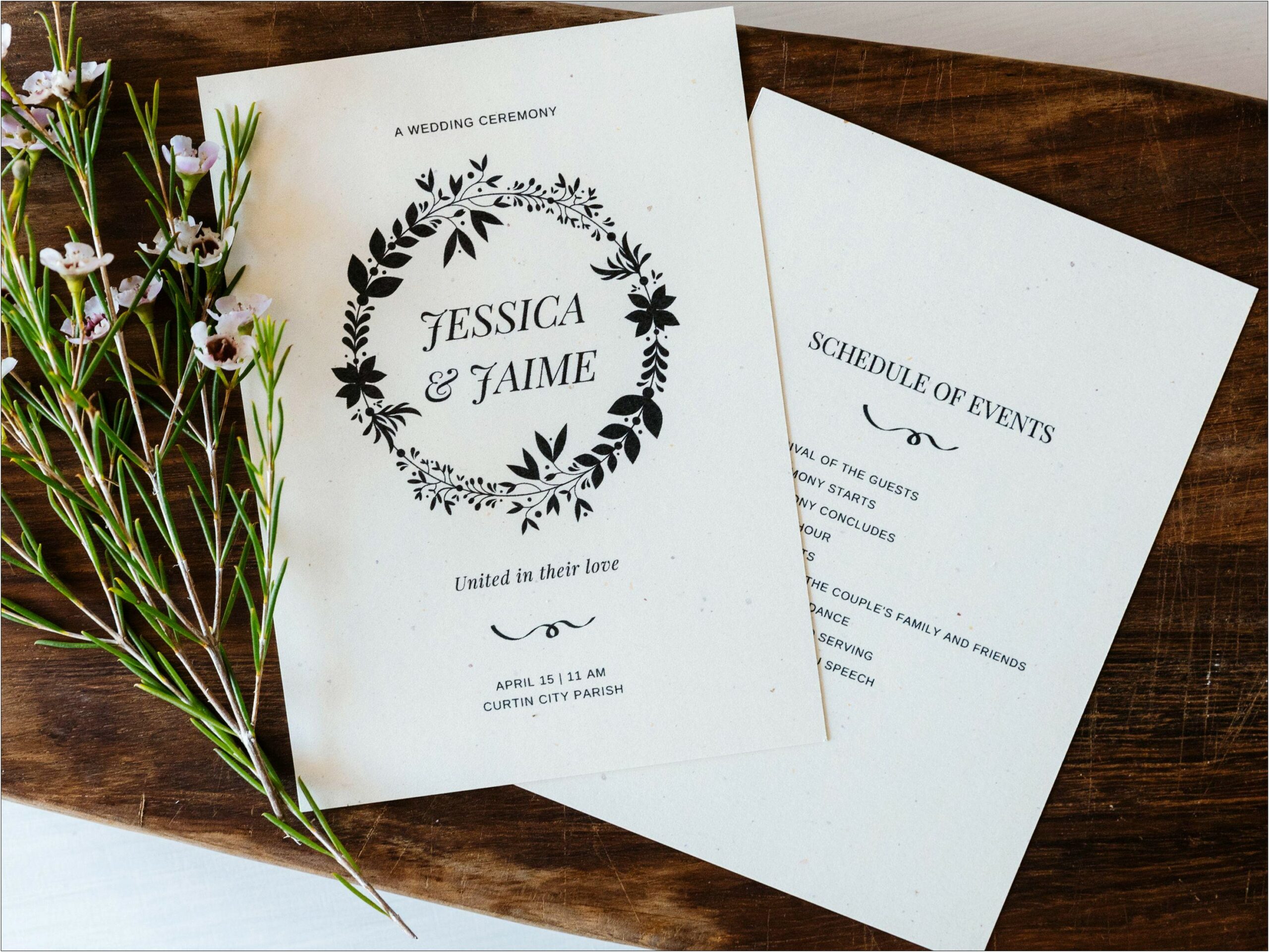 Diy Wedding Program Fan Petal Template Free