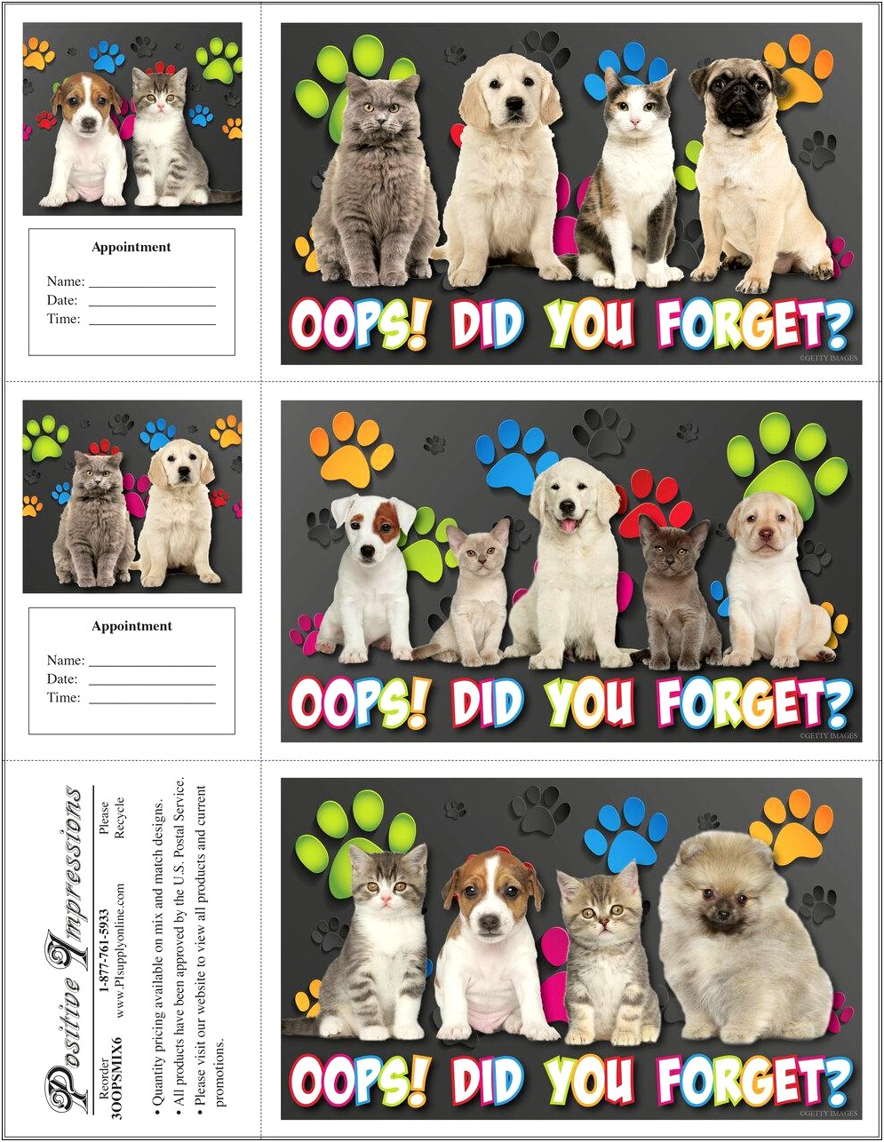 Dog Grooming Appointment Reminder Cards Templates Free