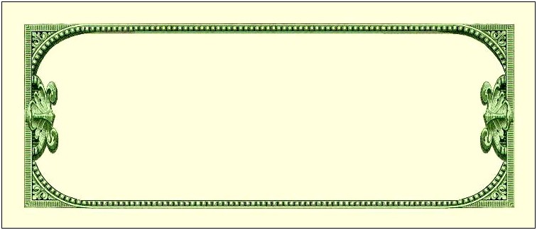 Dollar Bill Template Front And Back Free