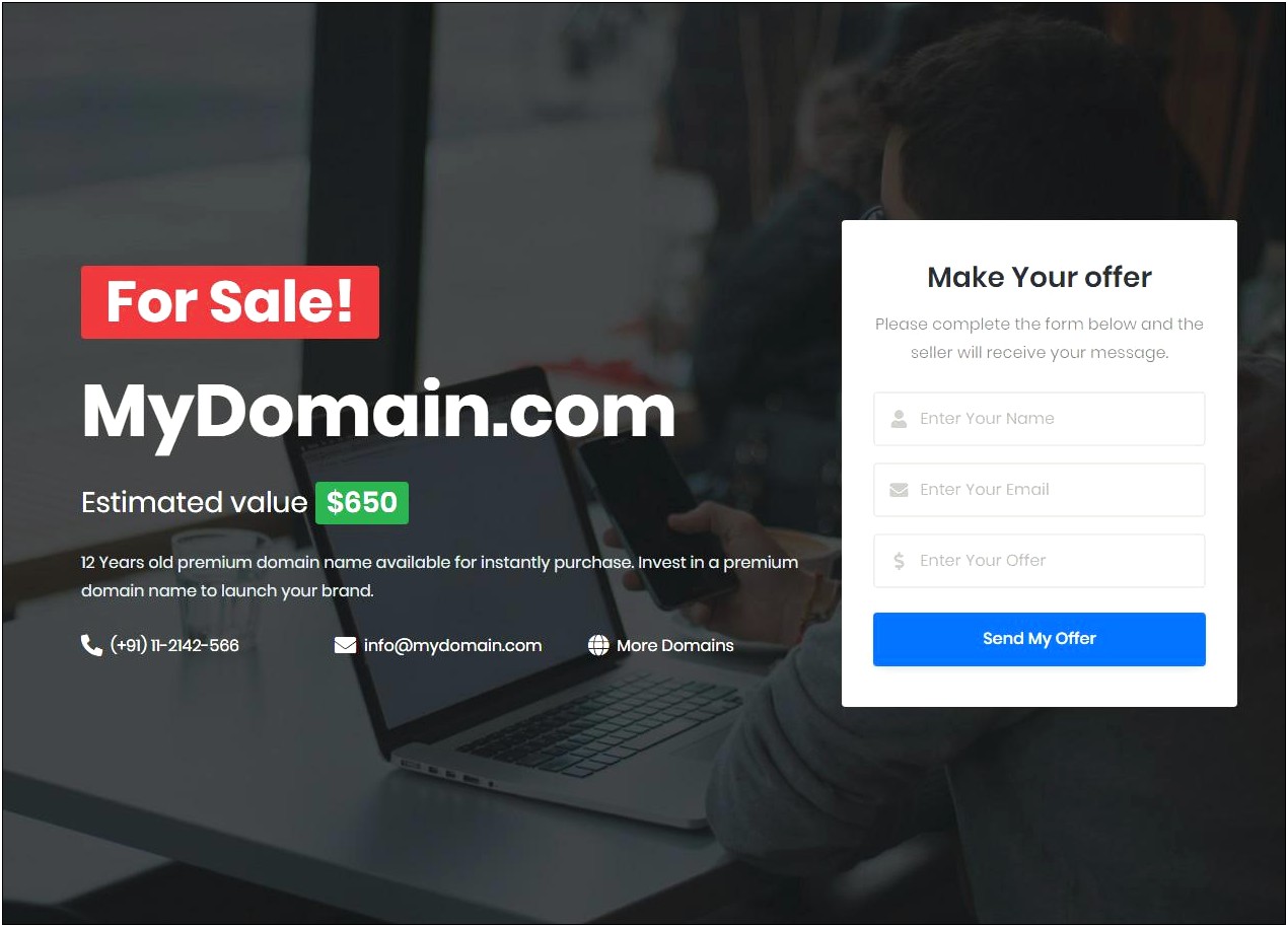 Domain For Sale Html5 Template Free