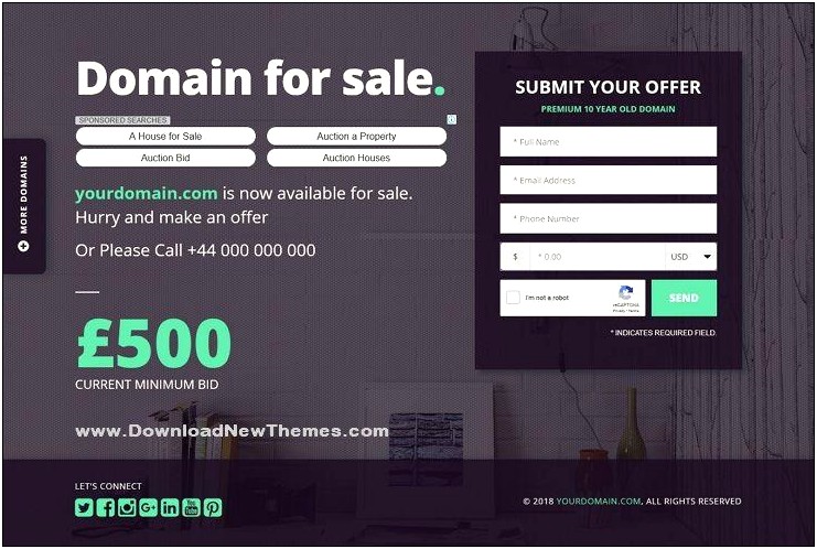 Domain For Sale Template Free Download