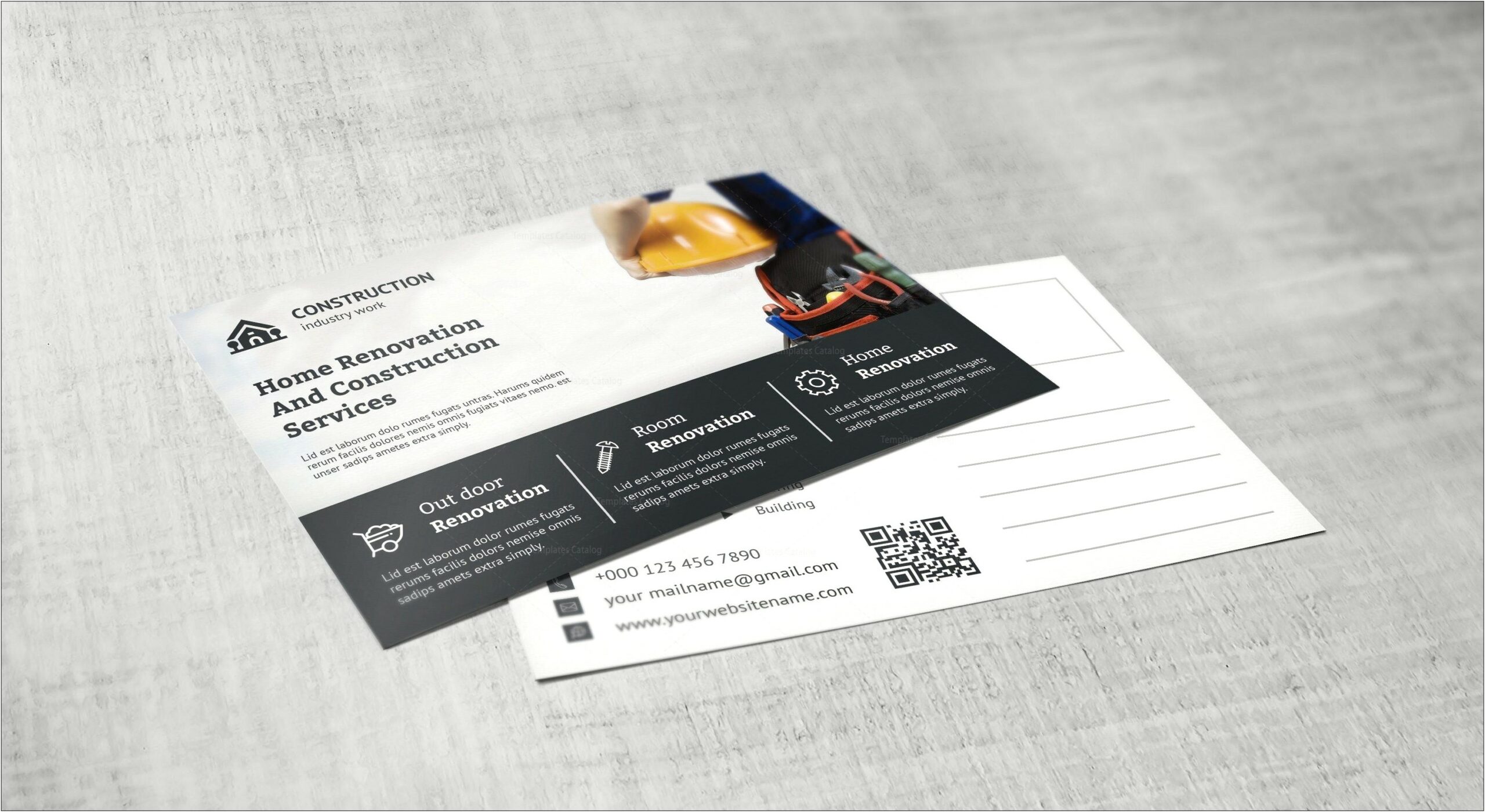 Door Construction Business Card Template Psd Free