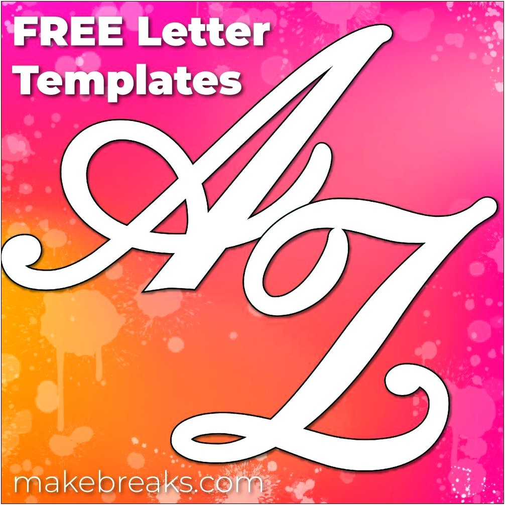 Downloadable Printable Letter Templates