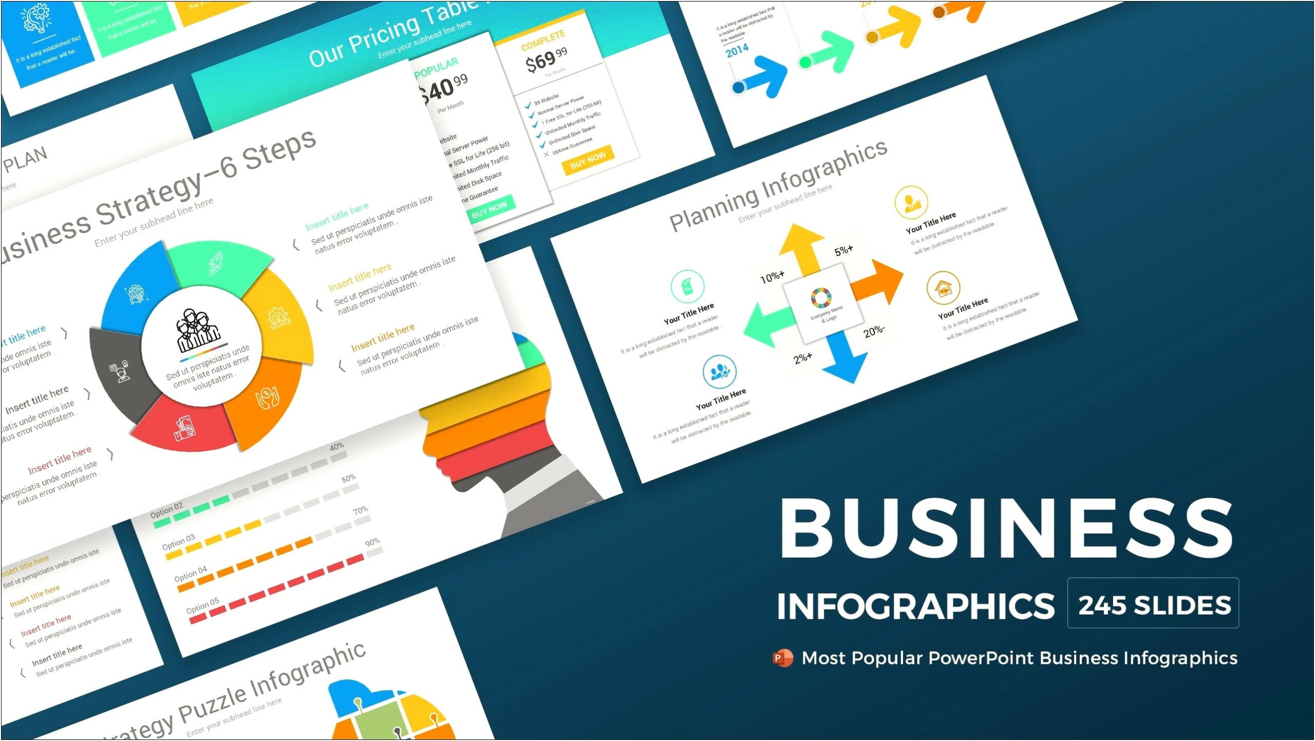 E Commerce Infographic Powerpoint Template Free