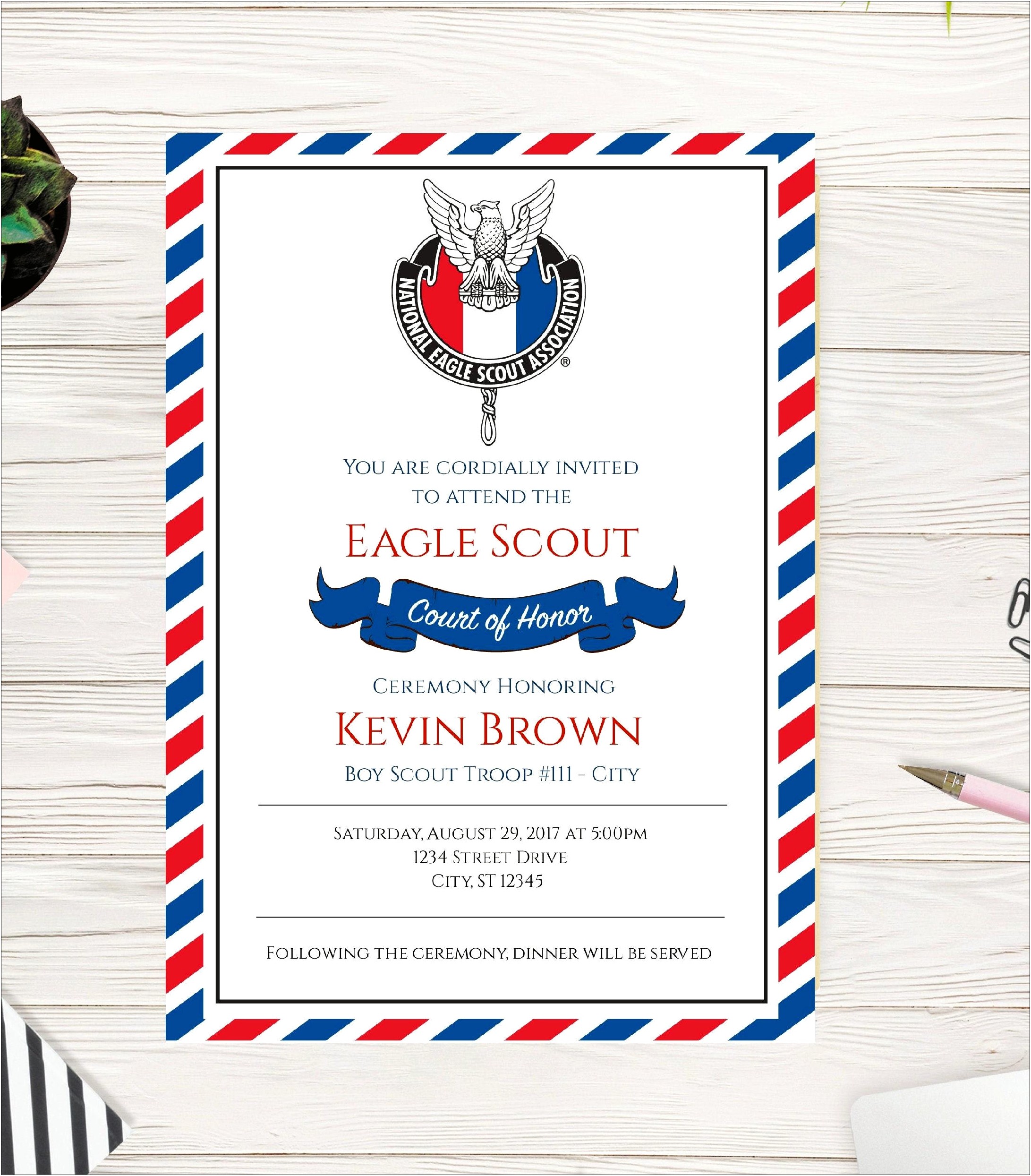 Eagle Scout Court Of Honor Free Downloadable Templates Templates