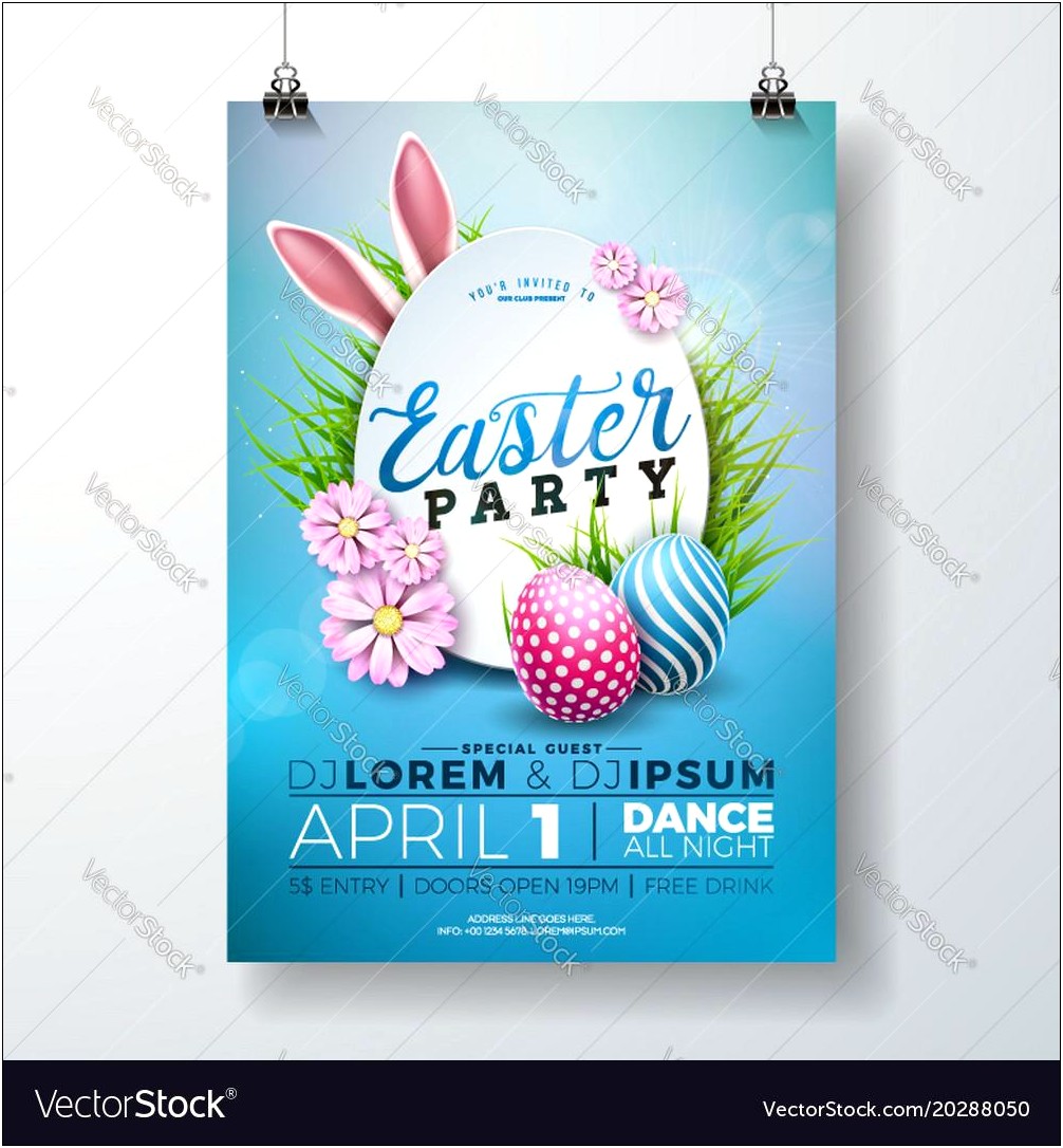 Easter Party Flyer Template Free Word