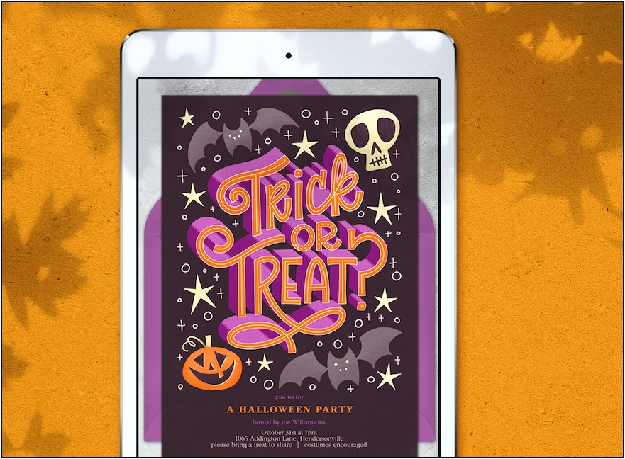 Eat Drink And Be Scary Invitation Free Template