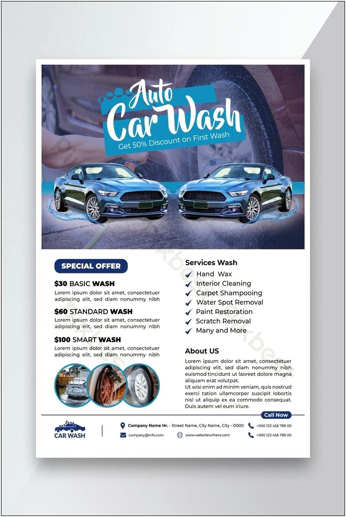 Eco Car Detail Flyer Template Free