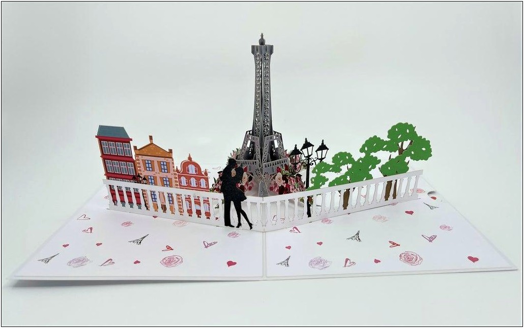 Eiffel Tower Pop Up Card Free Template