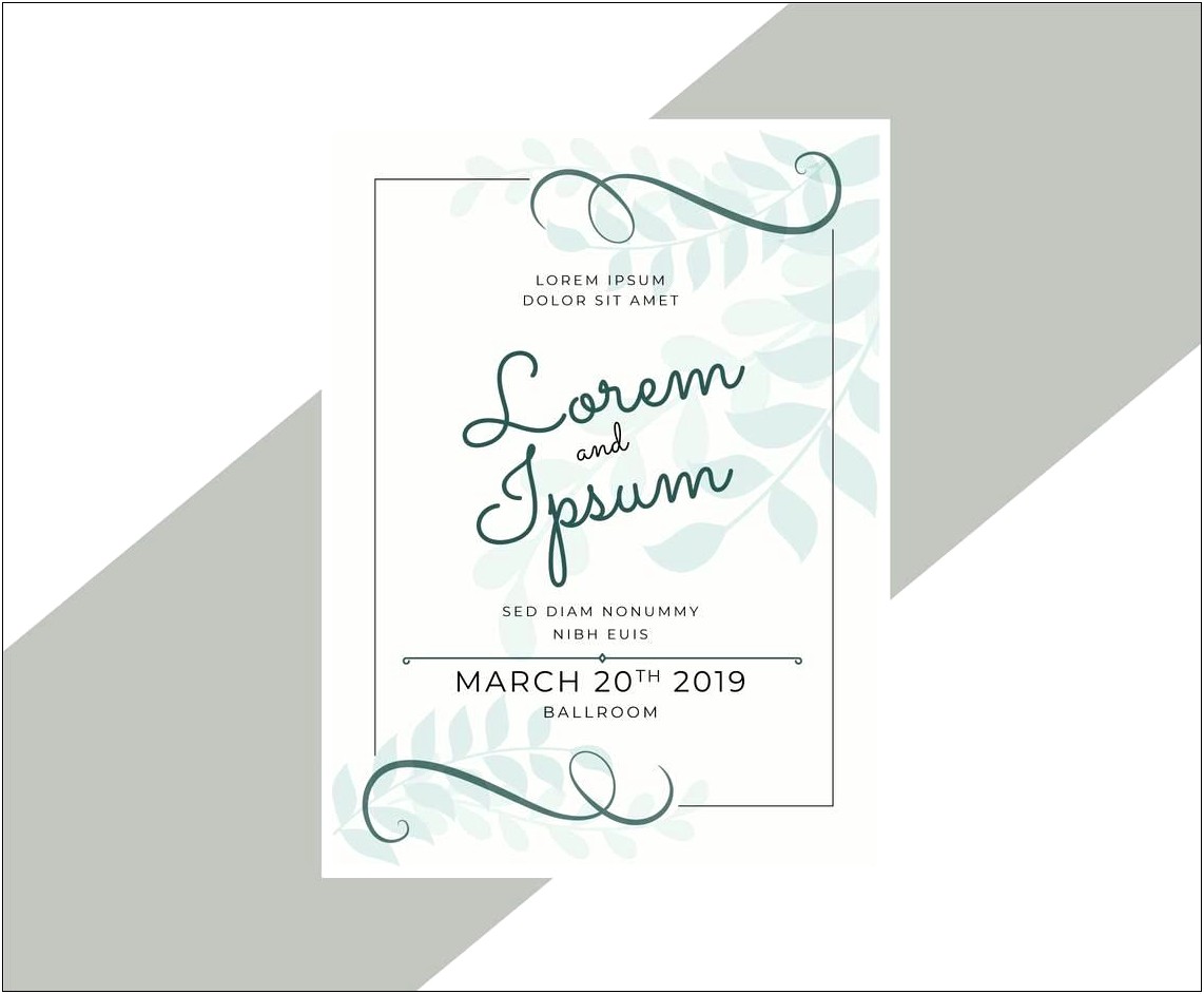 Elegant Wedding Template Design Free Download