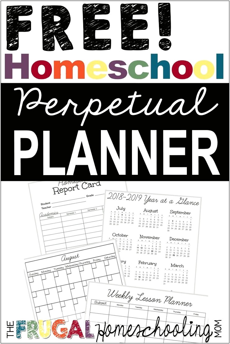 Elementary Calendar Template 2017 Free Homeschool