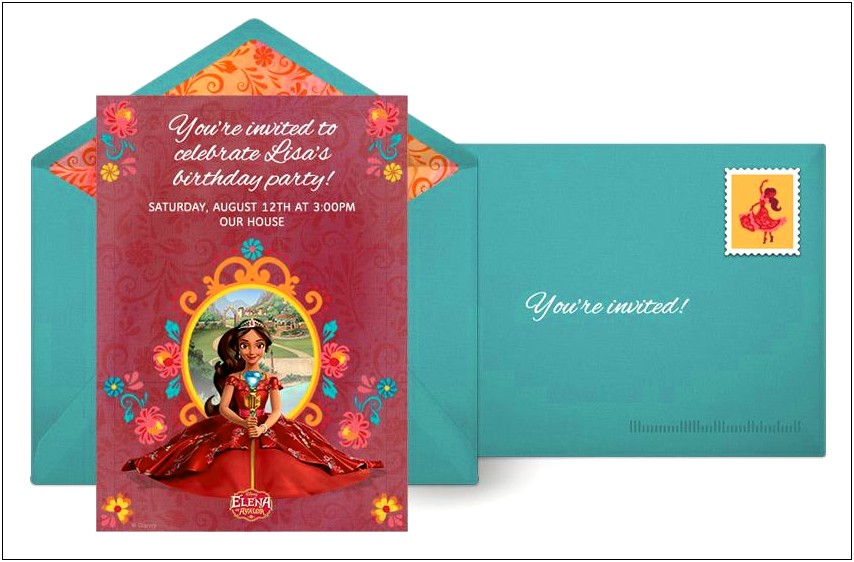 Elena Of Avalor Free Invitation Templates