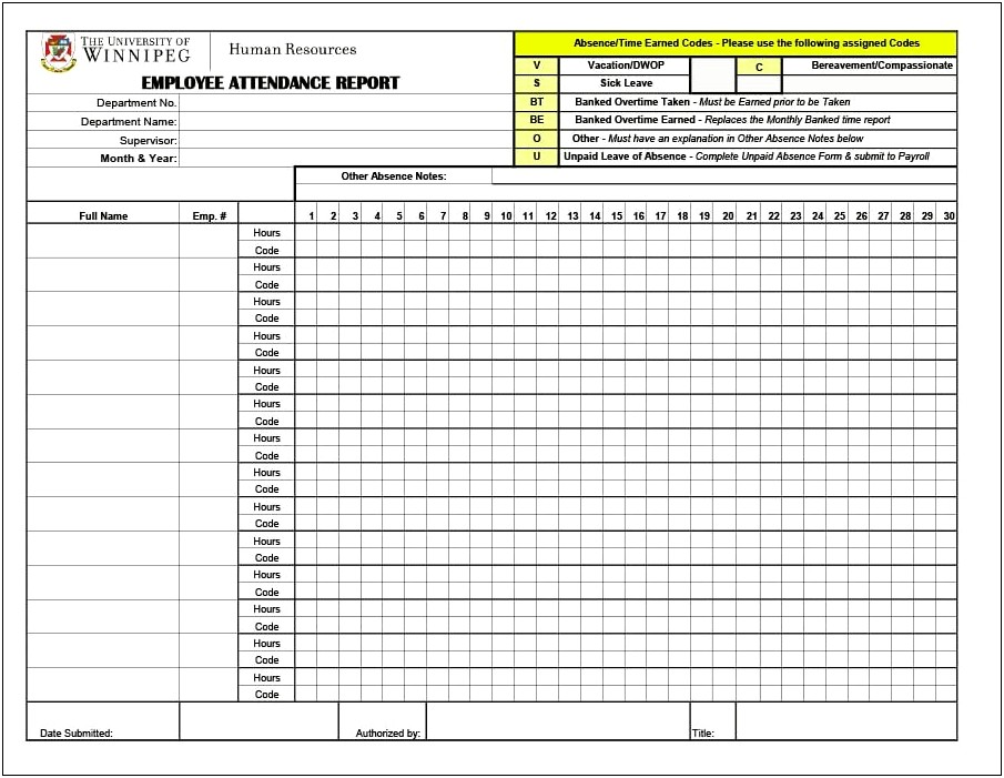 Employee Attendance Tracker Excel Template Free Download Templates