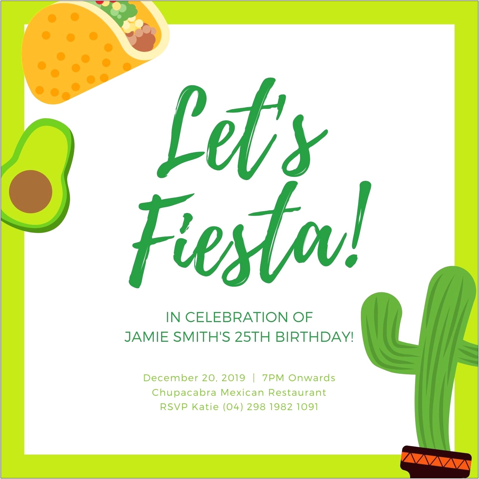 Employee Mexican Fiesta Invitation Free Template