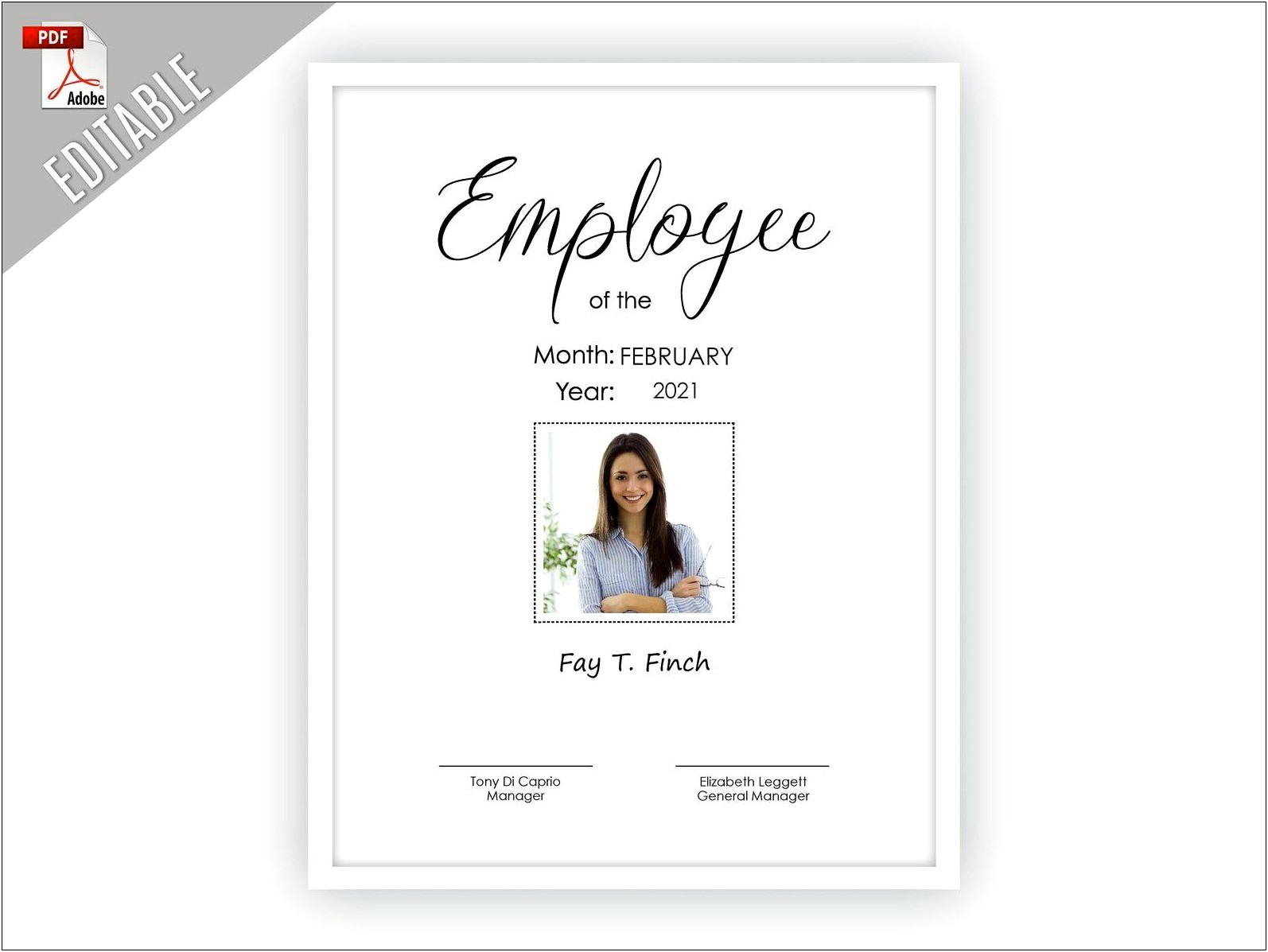 Employee Of The Month Frame Online Template Free