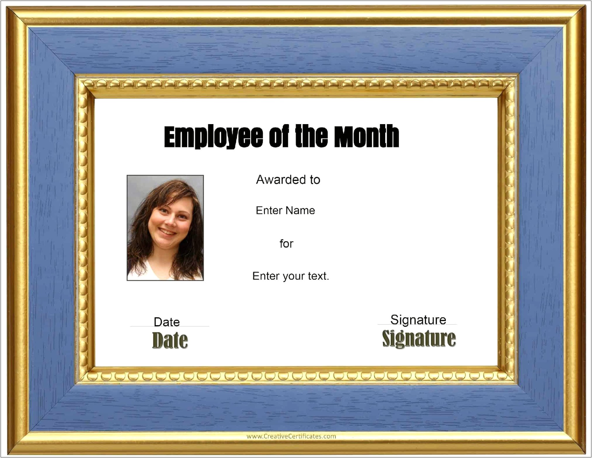 Employee Of The Month Free Template With Picture