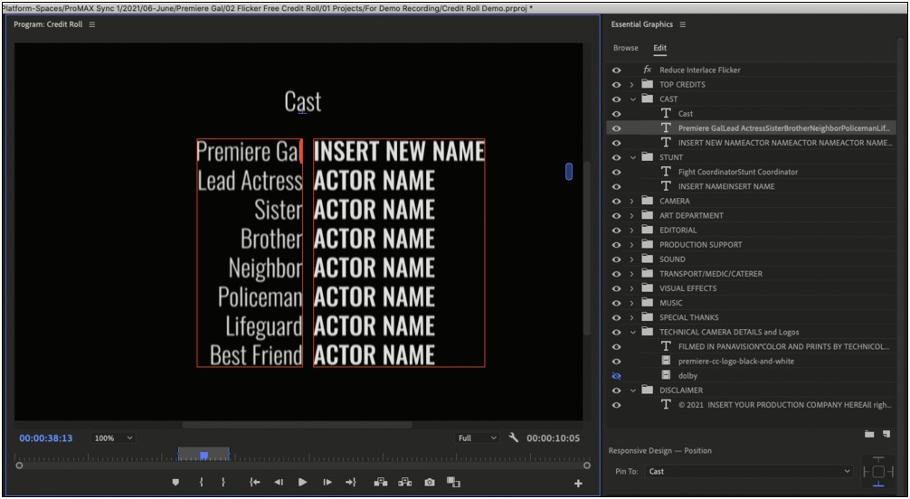 premiere pro rolling credits template free download