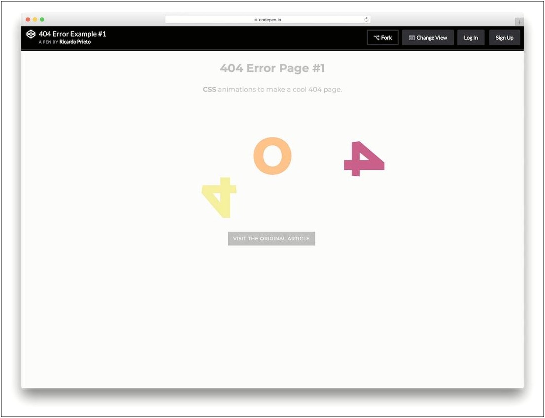 Error Page Html Template Free Download