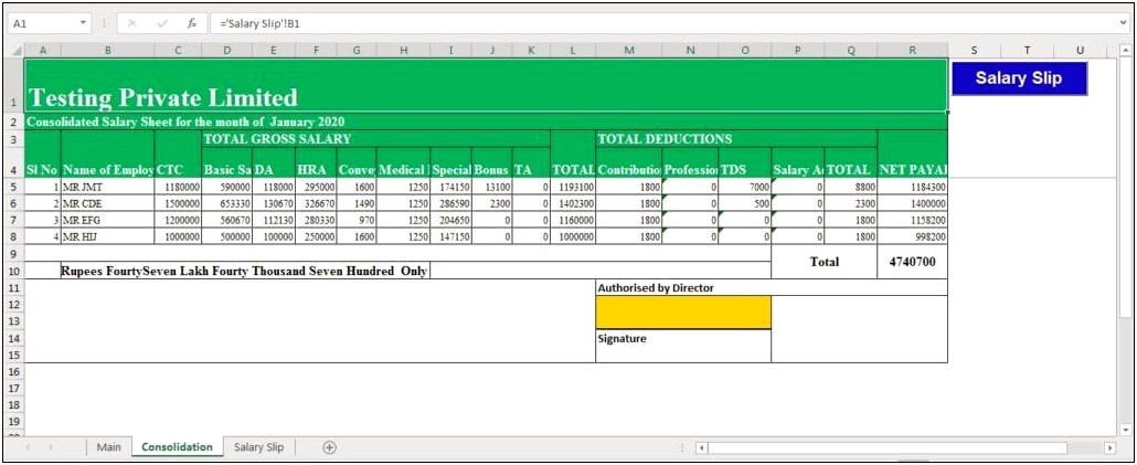 Excel Payslip Template Free Download Ireland